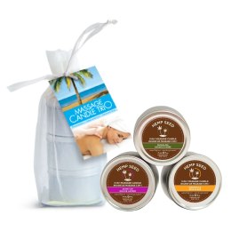 Earthly Body Candle Trio zestaw świec do masażu 3x57g zapachowe