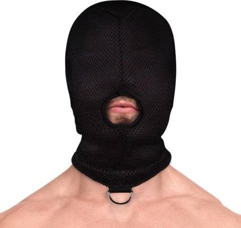 Ouch! Maska z pierścieniem na szyję, elastyczna, czarna