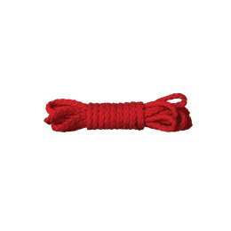 Ouch! Mini lina Kinbaku 1,5 m - sznurek do technik wiązania, czerwony