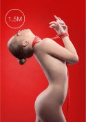 Ouch! Mini lina Kinbaku 1,5 m - sznurek do technik wiązania, czerwony