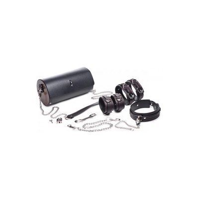 XR Brands Black Bondage Set z torbą transportową, regulacja
