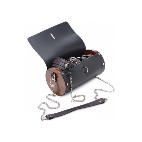 XR Brands Black Bondage Set z torbą transportową, regulacja