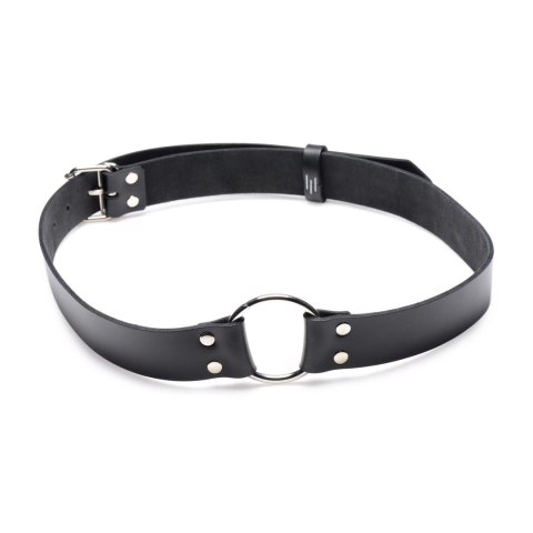 XR Brands Skorzany uchwyt na pasek do akcesoriow z przyssawką, czarny