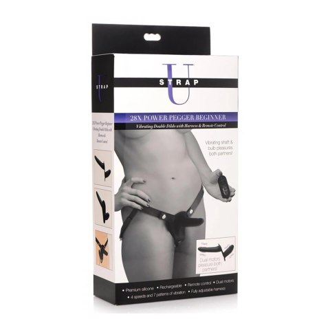 XR Brands Strap-On System Podwojny Wibrujący + Pilot Bezprzewodowy