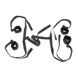 XR Brands Zestaw do krępowania z kajdankami - wytrzymały silikon, uniwersalny rozmiar