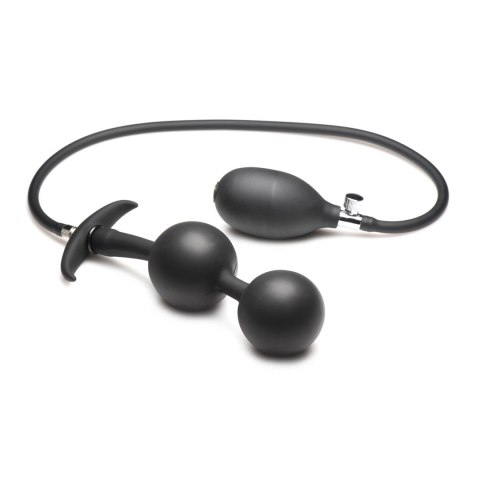 XR Brands silikonowy korek analny z funkcją nadmuchu i obciążeniem