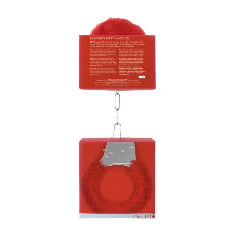 Shots Ouch! Kajdanki Furry z miękkim futerkiem czarne uniwersalne