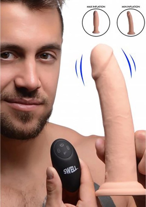 XR Brands 7/18 cm silikonowa maszyna intymna nadmuchiwana z wibracjami