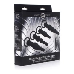 XR Brands Anal Trainer Set silikonowy - 2 tekstury, 2 rozmiary, z wibracjami