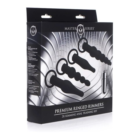 XR Brands Anal Trainer Set silikonowy - 2 tekstury, 2 rozmiary, z wibracjami