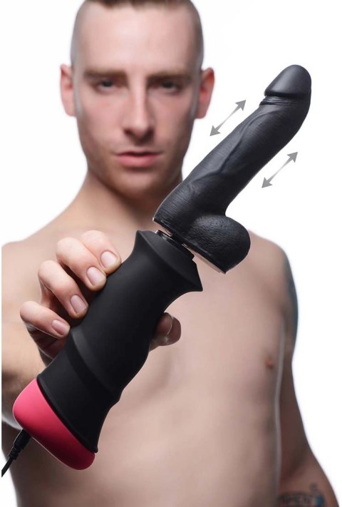 XR Brands Handheld Push System Czarny - Wibrująca maszyna intymna 2 tryby