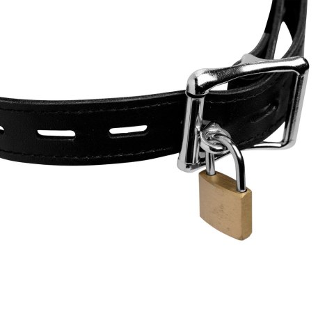 XR Brands Sportowy kaganiec z odpinanymi paskami silikonowy