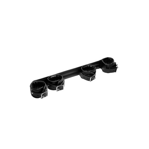 XR Brands System prętow rozpierających z regulowanymi mankietami czarny