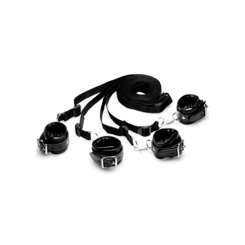 XR Brands Zestaw wiązań do łożka z wyściełanymi mankietami