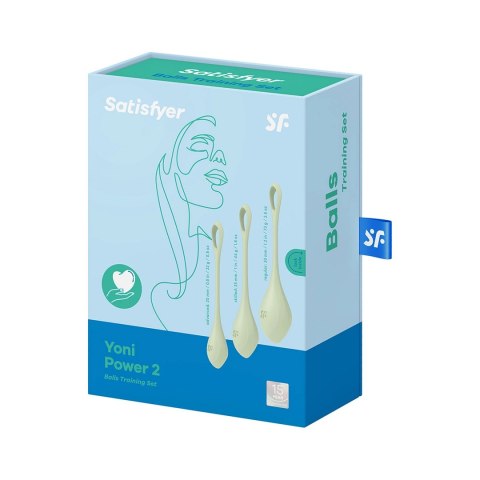 Satisfyer Yoni Power 2 - Kulki trenujące mięśnie dna miednicy, czarne