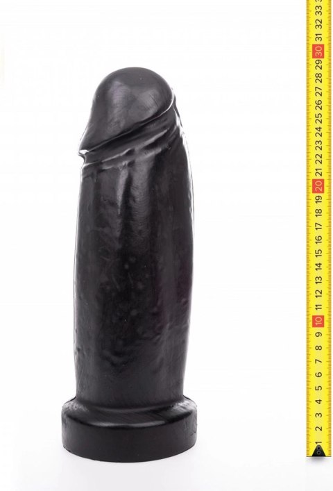 Hung System Schlong 28 cm korek intymny czarny z mocnym systemem mocowania