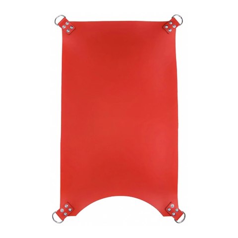 Mr. Sling Skorzany pas 4-punktowy czerwony regulowany 100x62 cm