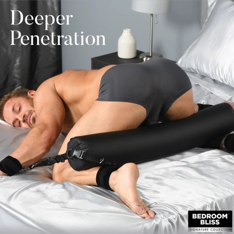 XR Brands Deluxe drążek unieruchamiający z poduszką i kajdankami