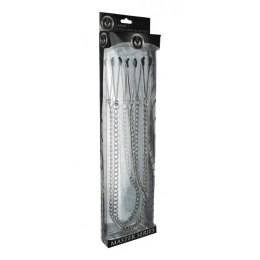 XR Brands Master Series - Zestaw zaciskow z łańcuszkiem i regulacją