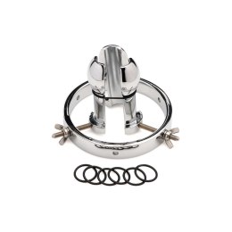 XR Brands Stalowy eksplorator anatomiczny - regulowana średnica 4-9,6 cm