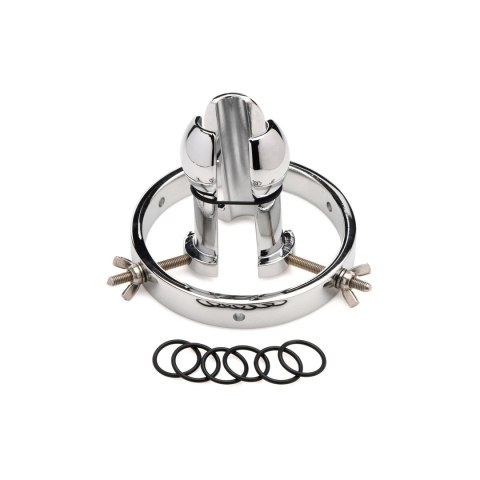 XR Brands Stalowy eksplorator anatomiczny - regulowana średnica 4-9,6 cm