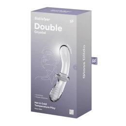 Satisfyer Double Glass - dwustronny model szklany, przezroczysty