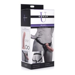 BXR Brands Strap-On silikonowy z uprzężą 20 cm, regulowany, podwojna gęstość