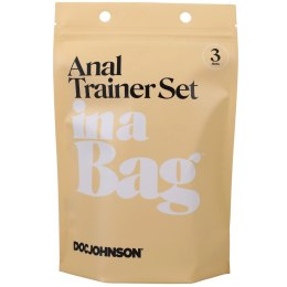 Doc Johnson Anal Trainer Set - Zestaw 3 anatomicznych stożkow, czarny