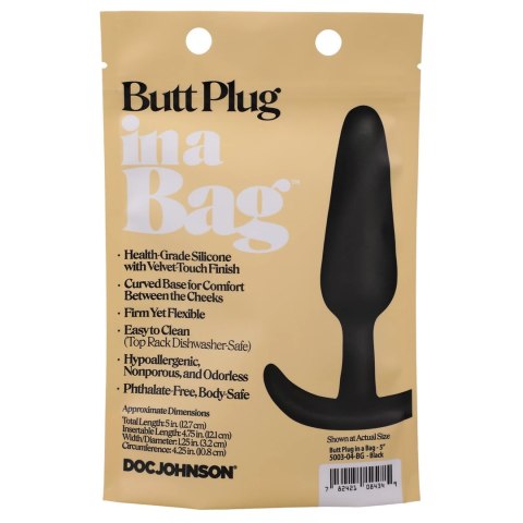 Doc Johnson Plug anatomiczny Classic 12 cm czarny