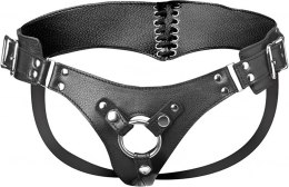 XR Brands Harness Corset Style - Regulowana uprząż z ekoskory, uniwersalna