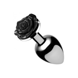 XR Brands Rosebud Model Little - korek analny z aluminiową rożą, czarny, S