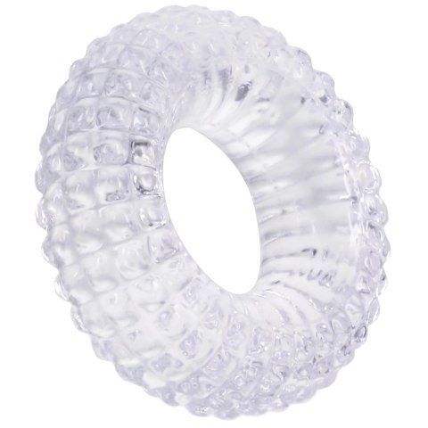 Doc Johnson Radial - pierścień elastyczny TPE prążkowany czarny