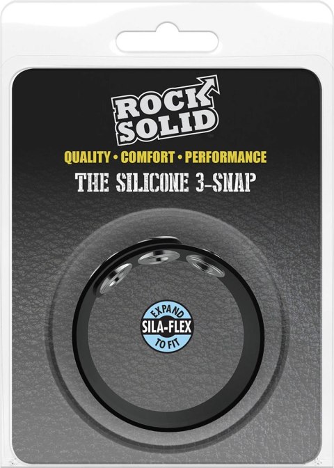 Doc Johnson Snap Collar silikonowy pierścień regulowany 3-stopniowy czarny