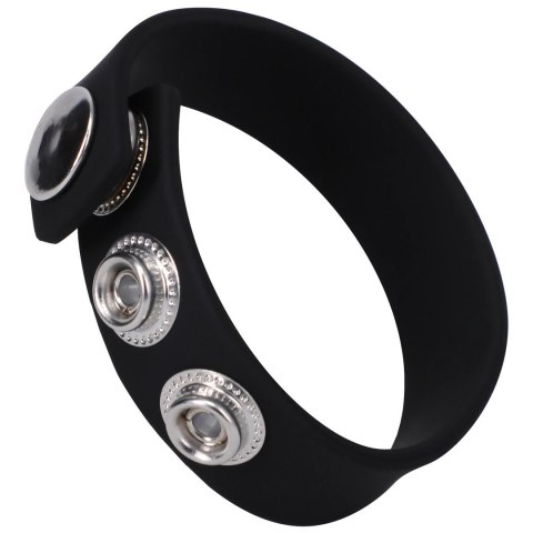 Doc Johnson Snap Collar silikonowy pierścień regulowany 3-stopniowy czarny