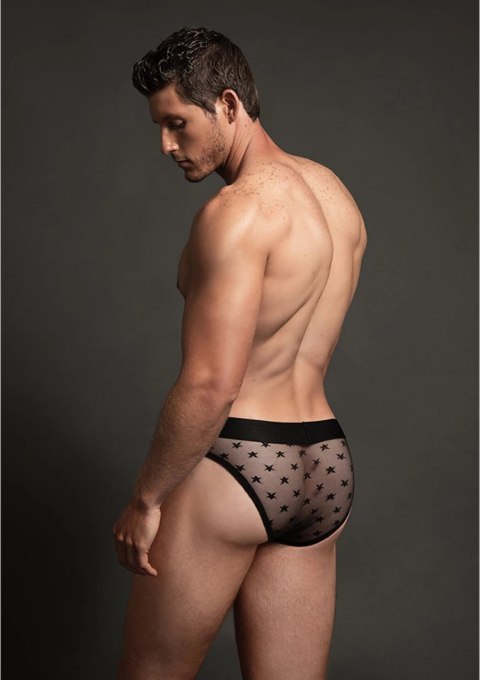 Allure Star L/XL slipy męskie z siateczkowym tyłem i wzorem gwiazdy