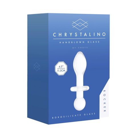 Christalino Rocker szklany korek analny borokrzemianowy, ręcznie wykonany