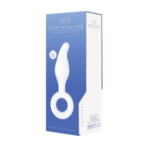 Christalino Szklany korek z pierścieniem borokrzemianowy - niebieski