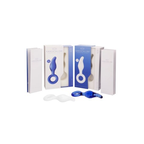 Christalino Szklany korek z pierścieniem borokrzemianowy - niebieski