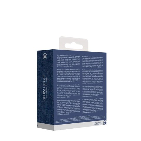 Ouch! Denim Hogtie 4-Way uprząż do krępowania, wytrzymały denim, 25 cm