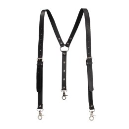Ouch! Harness skorzany męski regulowany czarny 91-112 cm