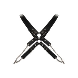 Ouch! Leather & Chain Harness - Regulowane skorzane szelki męskie