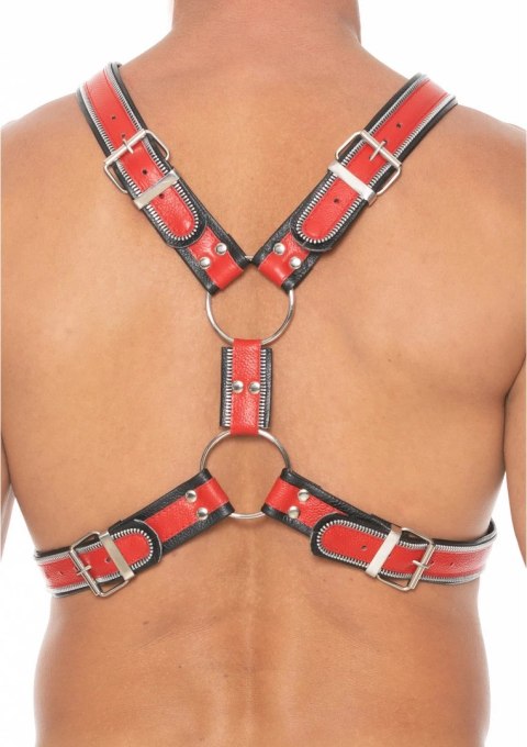 Ouch! by Shots Uprząż Skorzana S/M Z Regulacją i O-Ringami