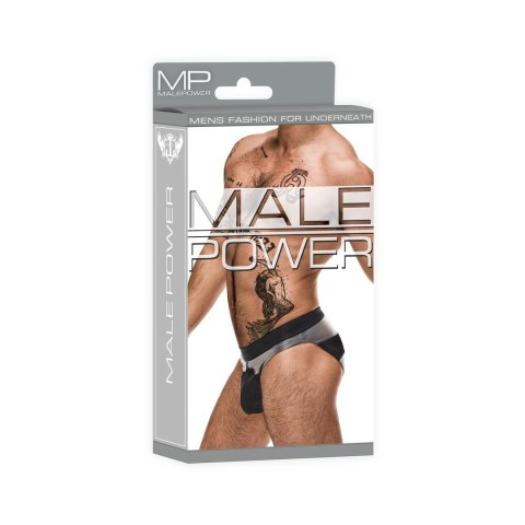 Male Power Bikini Iron Clad L siateczkowe, elastyczne, czarne