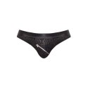 Male Power Bikini Zip L - męskie slipy z zamkiem i wzorem, rozmiar L