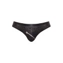 Male Power Bikini Zip model z zamkiem i abstrakcyjnym wzorem M