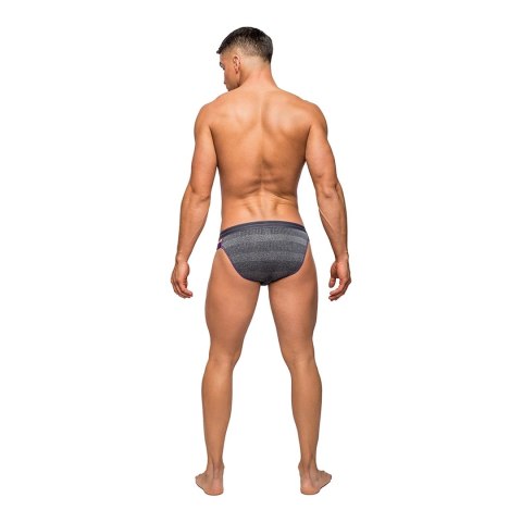 Male Power Heather Haze Bikini S z ozdobnymi wycięciami i miękką gumką