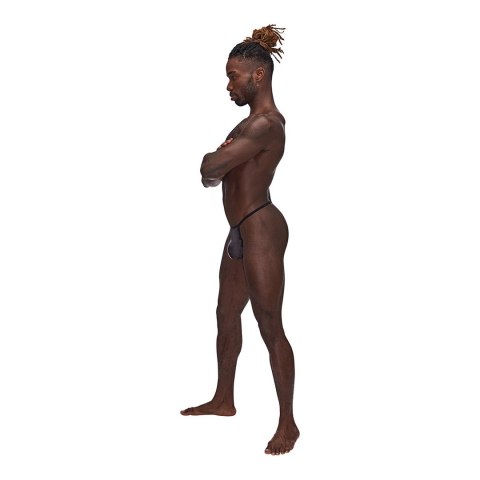 Male Power Landing Strip Micro Stringi S/M czarne elastyczne