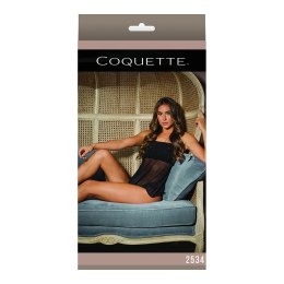 Coquette Babydoll z falbanami czarna sukienka nocna L/XL