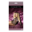 Coquette Body Plus Size z siateczki rybackiej i rękawiczkami