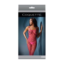 Coquette Bodystocking siateczkowy z otwartą strefą komfortu, czarny